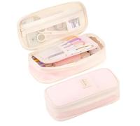 Material escolar multicapa, kit de papelería de gran capacidad, estuche escolar con función de diseño a prueba de polvo, estuche con compartimento para lápices, bolsa para bolígrafos, bolsa con