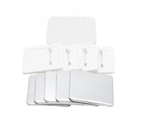 Material for insignias de botón cuadradas DIY en blanco, 50 x 50 mm, imanes for refrigerador, piezas for hacer insignias De múltiples fines(Plastic bottom badge)