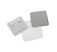 Material for insignias de botón cuadradas DIY en blanco, 50 x 50 mm, imanes for refrigerador, piezas for hacer insignias, suministros for máquina perforadora De múltiples fines(50Pcs 50x50cm)