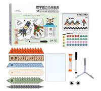 Material Manipulativo De Matemáticas - 26x7,2x32 Cm | Juego De Geométrico Magnético | Juguete Educativo Stem para Aprender Formas Y Creatividad