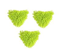 Material MOP Chenilla Triángulo Paño Reemplazo Reemplazo Pasteles de reemplazo Papás para limpiar el piso Limpieza de microfibra(1-Pack,3pcs)