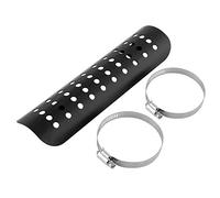 Material reemplazable Cubierta protectora de calor estándar Protector térmico Elegante cubierta de silenciador Protector para la mayoría de las motocicletas(black)