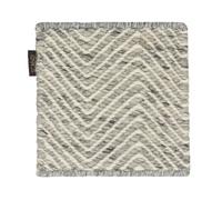 Material Samples Muestra de alfombra de lana Furrow Blanco natural-gris