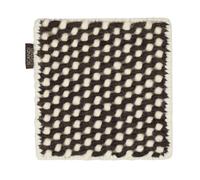 Material Samples Muestra de alfombra de lana Hill Blanco-marrón