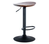 CLP Taburete de bar regulable y giratorio en Madera Nogal