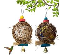 Materiales hechos a mano de madera for pajareras y pajareras, material de bolas for anidar pájaros silvestres, lleno de materiales for anidar pájaros, regalos de casa de colibríes for amantes de la na