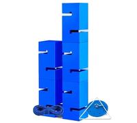 Materiales para actividades de team building， Juego de Team Building IEOWY for adultos, Torre de bloques de Team Building de configuración instantánea, Juego de día de campo for escuelas(Blue,5PCS)