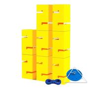Materiales para actividades de team building, Juego de Team Building IEOWY for adultos, Torre de bloques de Team Building de configuración instantánea, Juego de día de campo for escuelas(Yellow,8PCS)