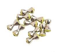 Materiales para atar moscas, ojos en forma de mancuerna, ojos de pez 3D, para moscas, pesca, suministros de atado de moscas, ojos de mancuernas de plástico, rojo, amarillo y verde (M amarillo)