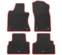 Matericuo Alfombrilla de Goma para automóvil para Infiniti Q50 2014-2021, Ajuste Personalizado, Negro, Rojo, protección para Todo Tipo de Clima, Resistente, sin Olor