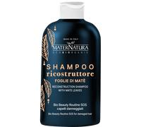 Maternatura, Champú Reconstructor con Hojas de Yerba Mate para Cabello Dañado, Limpia y Repara el Cabello, Bio Beauty Routine SOS para Cabello Dañado, Made in Italy - 250 ml