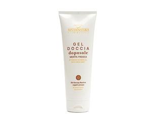 Maternatura, Gel de Ducha Post-sol con Menta Fresca, Gel de Baño Refrescante para Prolongar el Bronceado, Bio Beauty Routine para el Cabello en la Playa, Certificado Ecológico, Made in Italy - 100 ml