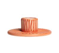 Mateus Candelabro Stripes Ø8 cm Naranja