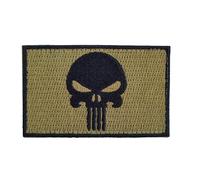 MateyCo Parche con Velcro Comunidad de Madrid, comunidad de Valencia,Tejida oficial 8 cm x 5 cm para Mochila, Chaleco, Gorras. Parche para Ropa Militar y Motera (Punisher)