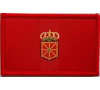 MateyCo Parche con Velcro Navarra, comunidad de Navarra,Tejida oficial 8 cm x 5 cm para Mochila, Chaleco, Gorras. Parche para Ropa Militar y Motera (Navarra)