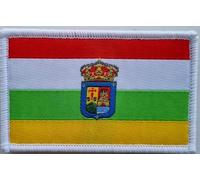 MateyCo Parche La Rioja con Velcro La Rioja, comunidad de La Rioja,Tejida oficial 8 cm x 5 cm para Mochila, Chaleco, Gorras. Parche para Ropa Militar y Motera (La Rioja)