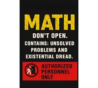 MATH - Authorized Personnel Only: Hardcover notebook for math lovers and STEM students