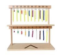 Math Beads - Durrable 1-20 Beaded Racks, Smmooth Surrface Wear-Resistant Counters, Ensurre Wooden Abacuses Frames, Qualiity Early Addition Toolkits - For Kids Classrooms Home
