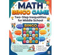 Math Bingo Game: Two-Step Inequalities for Middle School (Inequalities Bingo Game)