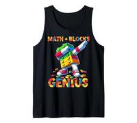 Math Blocks Genius Funny Blocks Bricks Lovers Master Builder Camiseta sin Mangas