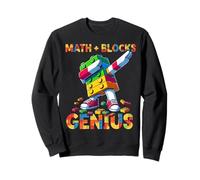 Math Blocks Genius Funny Blocks Bricks Lovers Master Builder Sudadera