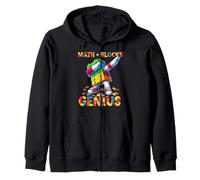 Math Blocks Genius Funny Blocks Bricks Lovers Master Builder Sudadera con Capucha