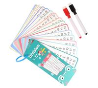 Math Cards - Addition Subtraction Multiplication Division Game, Dry Erase Double Sided Educational Flash Cards with Metal Rings, Interactive Arithmetic Learning Kit, Stem Math Drill Set for Classroom