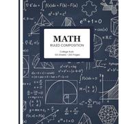 Math: College Rule: Gothic Dark Academia Journal for College and High School | Vintage Aesthetic Blueprint Stationery