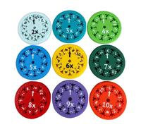 Math Fact Sensory Spinner, 9 piezas de juego a mano, ABs material, aprendizaje multiplicación y división, herramientas educativas para niños, clases Activities, Party Favors, 5,5 x 5,5 x 1 cm
