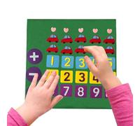 Math Felt Board, Adición Subtraction Game, Number Counting Toy Interactive Learning Activity, Educational Numeracy Board for Kids Ages 3 to 6 Classroom Home Early Math Practice Use 1.81x11.81in