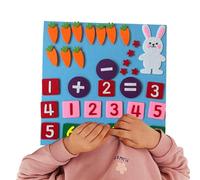 Math Felt Board, Adición Subtraction Game, Number Counting Toy Interactive Learning Activity, Educational Numeracy Board for Kids Ages 3 to 6 Classroom Home Early Math Practice Use 1.81x11.81in