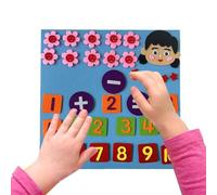 Math Felt Board, Adición Subtraction Game, Number Counting Toy Interactive Learning Activity, Educational Numeracy Board for Kids Ages 3 to 6 Classroom Home Early Math Practice Use 1.81x11.81in