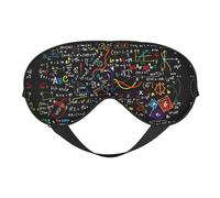 Math Formula - Antifaz para dormir de seda sintética - Relajación con correa elástica ajustable - Ideal para viajes y sueño profundo