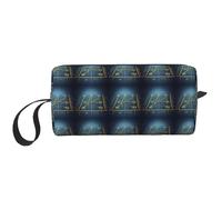 Math Formula - Estuche organizador de cosméticos acolchado de espuma con estampado amarillo para ahorrar espacio