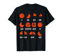 Math Fraction Basketball Teacher Sport Education Pi Day Tee Camiseta