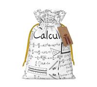 Math Geek - Bolsas de Navidad con estampado de cálculo geek con cordones, bolsas de regalo de Navidad, bolsas de recuerdos de fiesta, M