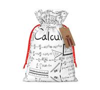 Math Geek - Bolsas de Navidad con estampado de cálculo geek con cordones, bolsas de regalo de Navidad, bolsas de recuerdos de fiesta, M