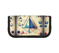 Math Geek - Estuche pequeño para lápices, diseño de cálculo, estuche para lápices estético, estuche de almacenamiento para lápices, para oficina, Black, Talla única, Organizador de bolsas