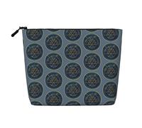 Math Geometry Calculus - Bolsa de cosméticos de cáñamo falso, organizador grande para artículos de aseo de viaje, resistente al agua