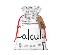 Math Geometry Geek - Bolsa de Navidad con cordón para impresión de cálculo con etiqueta Kraft de 4.7 x 6.9 pulgadas para regalos de Halloween