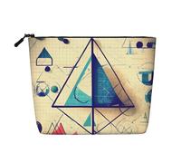 Math Geometry G alculus - Bolsa de cosméticos de cáñamo falso, organizador grande para artículos de aseo de viaje, resistente al agua