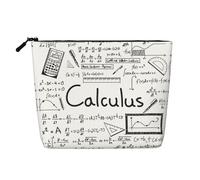 Math Geometry Geek Calculus, bolsa de cosméticos de uso diario de lino de imitación, bolsa de maquillaje portátil de viaje