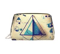 Math Geometry Geek Calculus - Bolsa organizadora de artículos de aseo de piel, bolsa de maquillaje apta para viajes para mujer, Gold, Talla única, Neceser