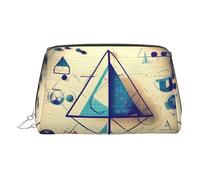 Math Geometry Geek Calculus - Bolsa organizadora de artículos de aseo de piel, bolsa de maquillaje apta para viajes para mujer, Silver, Talla única, Neceser