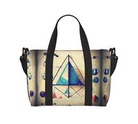 Math Geometry Geek Calculus - Bolsas de viaje versátiles para artículos personales para mujer, espaciosas bolsas de lona para viajes, bolsas de gimnasio para hombres, Negro -, Talla única