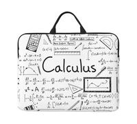 Math Geometry Geek Calculus - Funda para portátil de 35.6 cm, con asa de transporte y bolsillo para accesorios