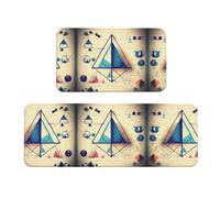 Math Geometry Geek Calculus - Juego de 2 tapetes antideslizantes para cocina, hogar, oficina, lavandería