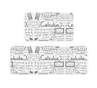Math Geometry Geek Calculus - Juego de 2 tapetes de cocina para escritorio de pie, perfectos para decoración del hogar, baño, felpudo