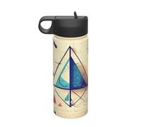 Math Geometry Geek Calculus Printing - Hervidor deportivo aislado portátil de acero inoxidable para gimnasio, camping