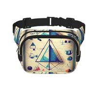 Math Geometry G alculus - Riñonera con correa ajustable cuadrada de doble capa, cinturón unisex en todas partes
